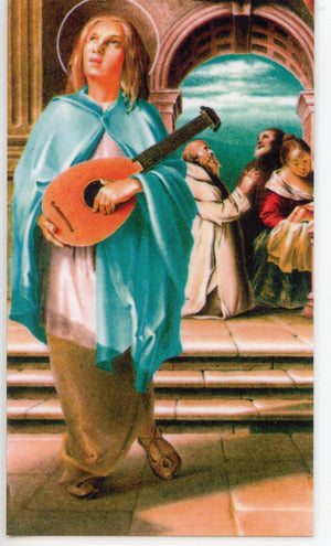 ST. GENESIUS- LAMINATED HOLY CARDS- QUANTITY 25 CARDS