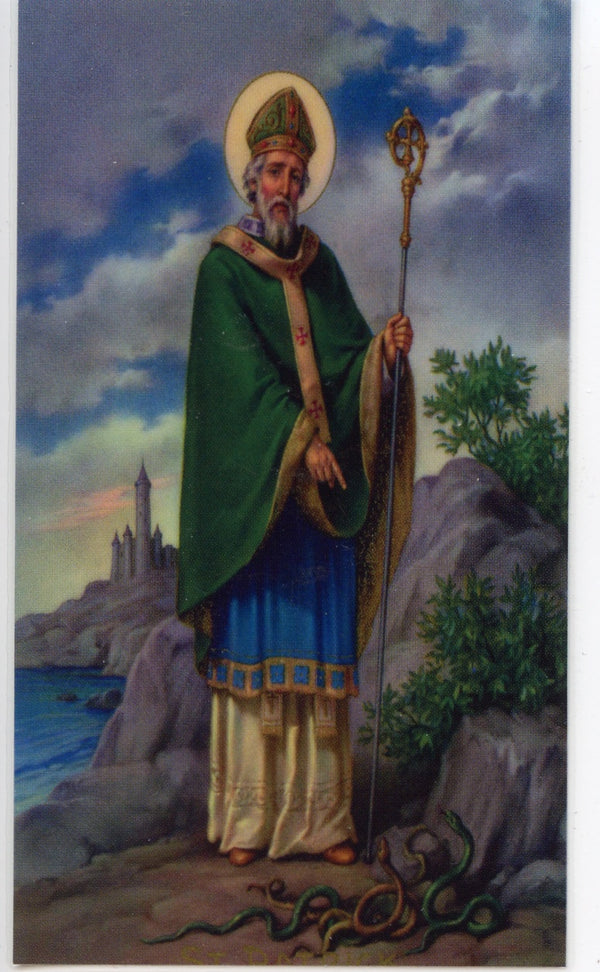 ST. PATRICK'S BREASTPLATE - LAMINATED HOLY CARDS- QUANTITY 25 PRAYER CARDS