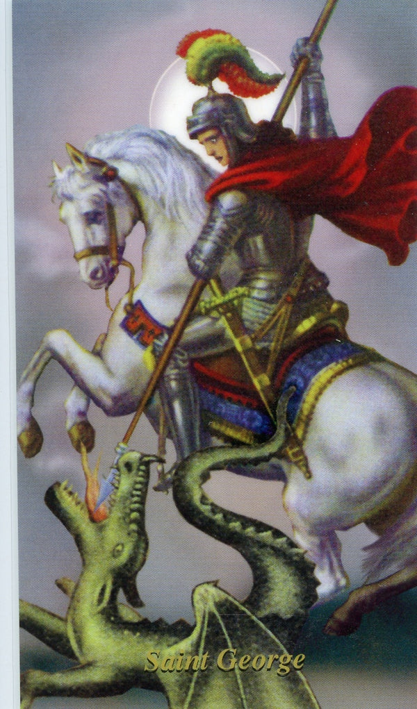 ST. GEORGE - LAMINATED HOLY CARDS- QUANTITY 25 CARDS