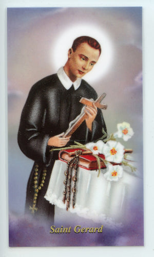 ST. GERARD - LAMINATED HOLY CARDS- QUANTITY 25 CARDS