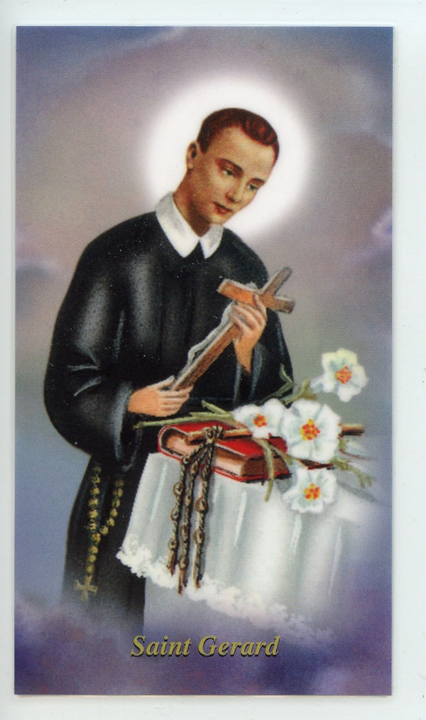 ST. GERARD - LAMINATED HOLY CARDS- QUANTITY 25 CARDS