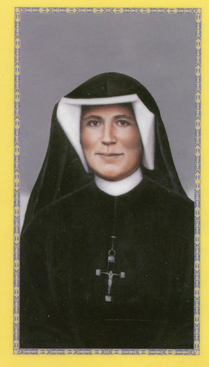 ST. FAUSTINA- LAMINATED HOLY CARDS- QUANTITY 25 CARDS