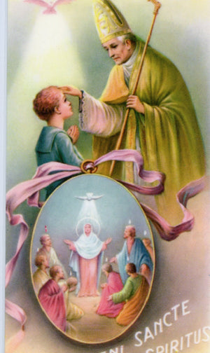 CONFIRMATION PRAYER BOY- LAMINATED HOLY CARDS- QUANTITY 25 PRAYER CARDS