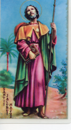 ST. JAMES - LAMINATED HOLY CARDS- QUANTITY 25 CARDS