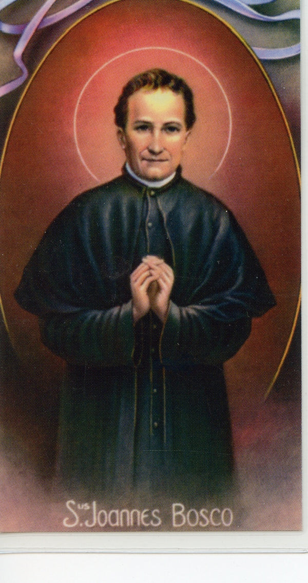 ST. JOHN BOSCO - LAMINATED HOLY CARDS- QUANTITY 25 CARDS