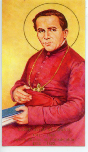 ST. JOHN NEUMANN- LAMINATED HOLY CARDS- QUANTITY 25 CARDS