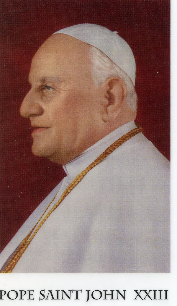 POPE ST. JOHN XXIII- LAMINATED HOLY CARDS- QUANTITY 25 CARDS