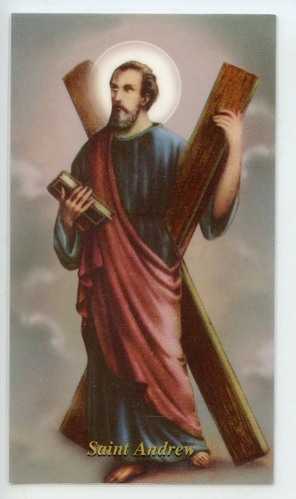 ST. ANDREW - LAMINATED HOLY CARDS- QUANTITY 25 CARDS