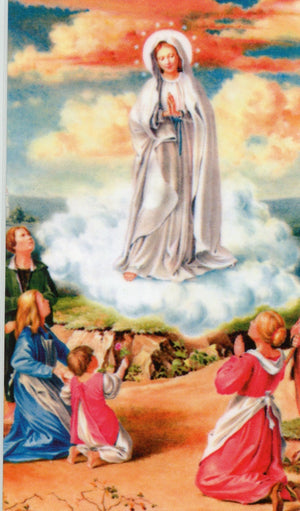OUR LADY OF MEDJUGORJE- LAMINATED HOLY CARDS- QUANTITY 25 PRAYER CARDS