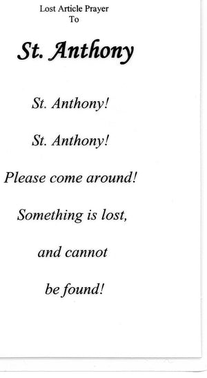 ST. ANTHONY - LAMINATED HOLY CARDS- QUANTITY 25 CARDS