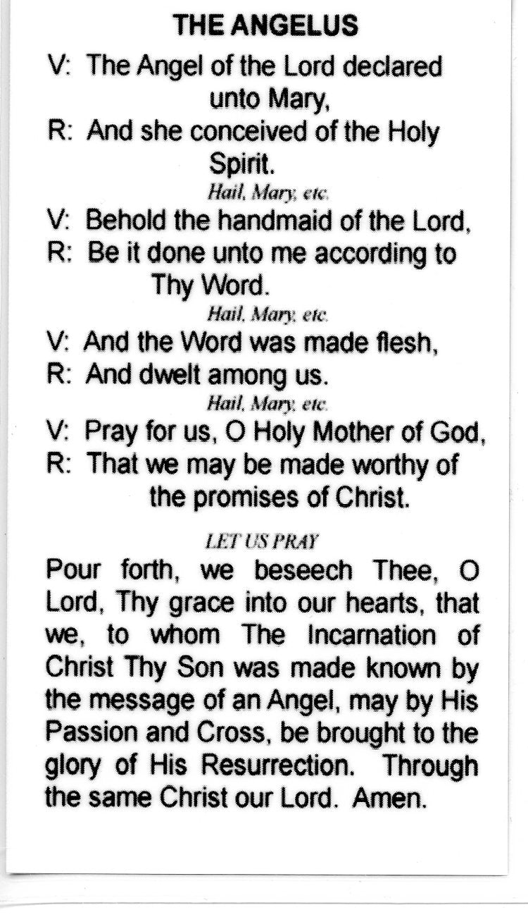 THE ANGELUS LAMINATED HOLY CARDS QUANTITY 25 PRAYER CARDS Catholic Pictures the-angelus-laminated-holy-cards-quantity-25-prayer-cards-catholic-pictures