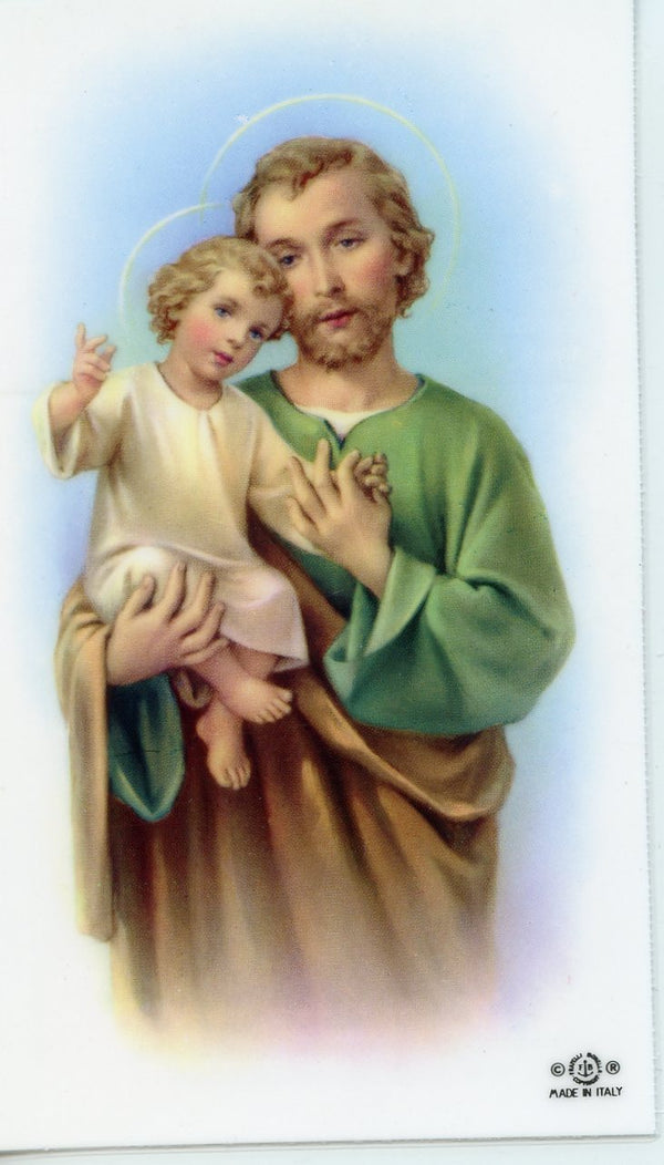 ST. JOSEPH ROSARY - LAMINATED HOLY CARDS- QUANTITY 25 PRAYER CARDS