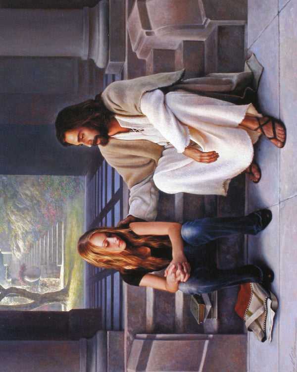 JESUS WITH TEEN- CATHOLIC PRINTS PICTURES