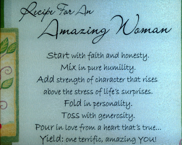 RECIPE FOR AN AMAZING WOMAN- CATHOLIC PRINTS PICTURES