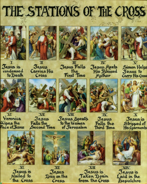 STATIONS OF THE CROSS- CATHOLIC PRINTS PICTURES
